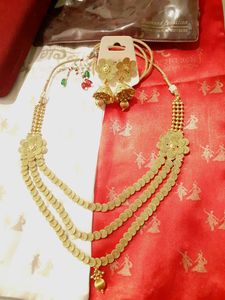 Premium Gold Polished 3 In One Jewellery Set