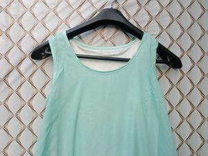 New With Tag Ruffled Blue Korean Top