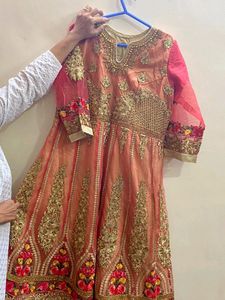 PINK HEAVY WORK PARTY WEAR GOWN