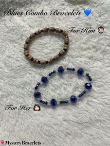 Matching 'His & Hers' Blue Bracelet Set