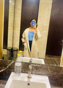 Trendy Beige Trench Coat