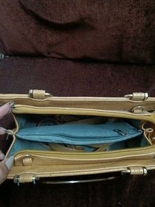 Krazy Kat Faux Croc Top Handle Bag