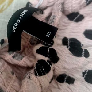 Polka Dot Smocked Crop Top