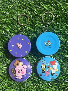 BTS tin Box Keychains