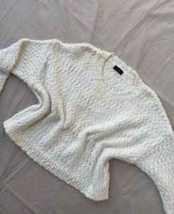 Cozy White Knit Sweater