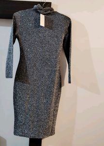 Silver Midi Dress