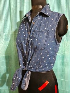 Size S/M 🎁Buy 2 Get 1 Free🎁 Denim Heart Top