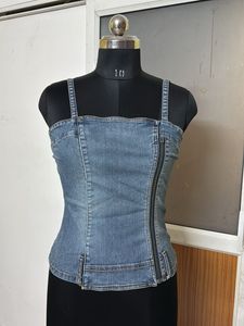 VIGOR JEANS Denim Corset Top