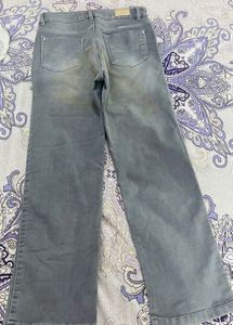 Gray Wide Leg Jeans