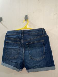 Denim Roll Cuff Shorts