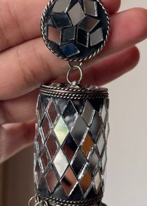 Heavy Mirror Work Jhumka Earrings