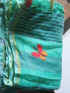 Striped Green Saree