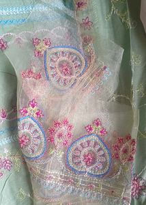 patchwork unstitched dress rayon material chiffon