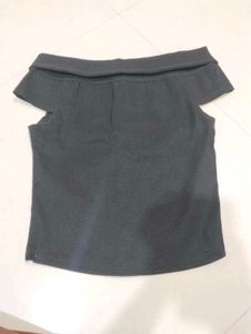 Black Bardot Top