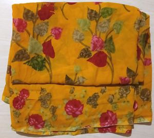 Floral Printed Chiffon Georgette saree