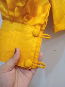 Yellow Shiny Blouse