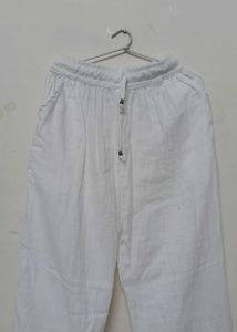 Pinterest White Linen Non Transparent Pants