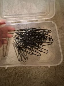 Black Hair Booby or U Pins set of 50