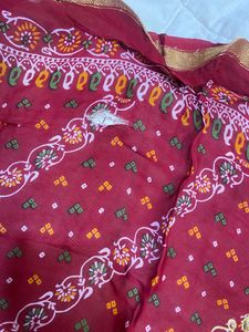 Heavy Work Gujarati Chunri Saree