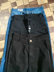combo of high rise jeans