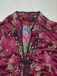 Mandarin satin Kimono dress/top