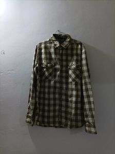 Muffet Brown Checked Casual Shirt