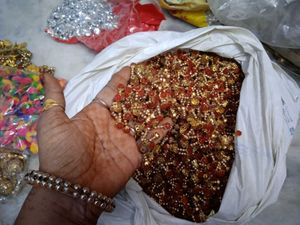 Red Jhumki Material