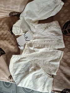 Zara White Embroidered Top....For 6 Years
