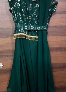 Green Embroidered Kurta Set
