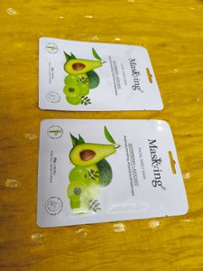 Masking Facial Sheet Mask ❤️ Pack Of 2