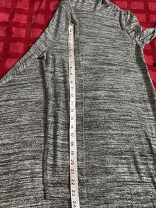 Gray Cowl Neck Tunic Dress