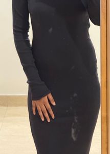 Black Bodycon Midi Dress