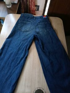 Wide Leg Jeans with Embroidery