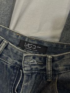 Blue straight leg women jeans