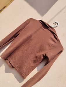 Brown Crop Top