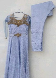 Elegant Lavender Ethnic Gown