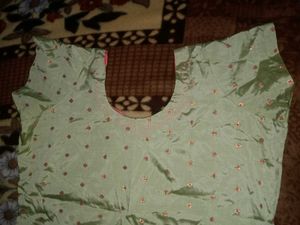 Green Embroidered Blouse