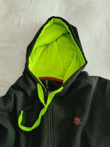 Black And Neon Green Hoodie