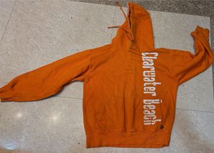 Orange  Hoodie And Cardigan