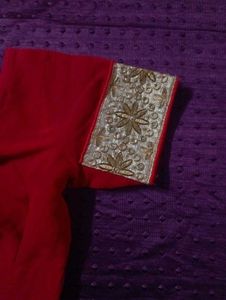 ♥️ With Gold Design Beautiful Blouse