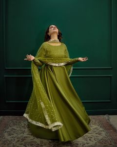 Anarkali Kurti For Mehendi Faction