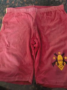 Red Graphic Lounge Shorts