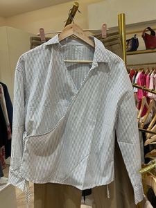 Price Drop November New Striped Wrap Top