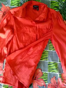 Orange Casual Shirt