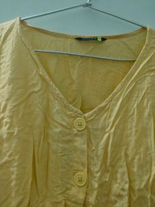 Yellow Button-Up Top