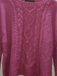 Sanctuary Magenta Cable Knit Sweater Brand New