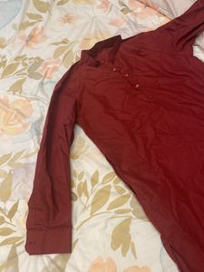 Meroon Stiched Kurtha