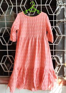 Peach Dress - Casual & Stylish