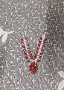 Red Necklace And Earrings