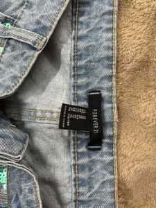 Sequined Ripped Jeans from forever 21